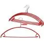 MAWA Euro Series Non-Slip Space-Saving Clothes Hanger with Bar and Hooks Style 42/U for Pants and Skirts, Pack of 5, Red, 5 Piece MAWA Euro Series Non-Slip Space-Saving Clothes Hanger with Bar and Hooks Style 42/U for Pants and Skirts, Pack of 5, Red, 5 Piece