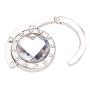 LANYUER Round Foldable Purse Handbag Hanger Hook Holder - Clear