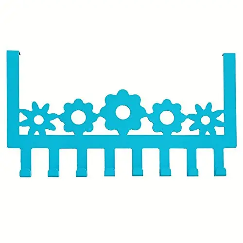 MONBLA Stainless Steel Wall Mounted Home Coat Rack/Hook Rail/Coat Rack/Door Hook with 8 Hooks for Clothes Storage Hat Towel Key (Blue) MONBLA Stainless Steel Wall Mounted Home Coat Rack/Hook Rail/Coat Rack/Door Hook with 8 Hooks for Clothes Storage Hat Towel Key (Blue)