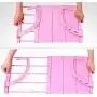 Unionm Multi-Functional Hanging Shelf, Folding Drying Rack Outdoor Portable Clothes Hanger Balcony Laundry Dryer Airer (Pink)