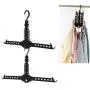 GQQG Magic Hanger Closet Space Saving Clothes Hangers Plastic Heavy Duty Folding Smart Closet Space Saver Closet Organizer for Adult Kids Coat Skirt Dress Shirts, Black (Size : 10 pcs)