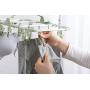 Foldable Clip and Drip Hanger, Socks Hanger Underwear Hanger with 16 Clothespins, Hanger for Drying Towels, Bras, Baby Clothes, Gloves, Collapsible Portable Plastic Laundry Sock Drying Hanger