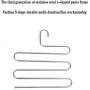 5 Layers S Shape Multifunctional Clothes Hangers Pants Storage Hangers Cloth Rack Multilayer Storage Cloth Hanger 5PC
