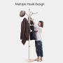 Ymjdmb Multifunction Coat Rack Household Coat Stand Stainless Steel Hall Tree Free Standing Clothes Hanger Holder for Jacket Hat Umbrella (Color : Gold)