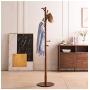 Y.H.Valuable Coat Racks Coat Stand Freestanding Wooden Coat Floor Hanger Clothes Hat Stand with Umbrella Holder Hanger Storage Rack Hooks Organiser Entryway Furniture (Color : Brown)