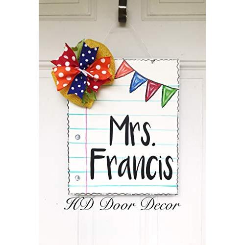 personalized teacher classroom sign teacher name door hanger personalized teacher classroom sign teacher name door hanger