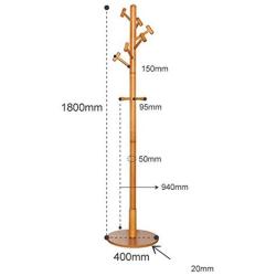 KXBYMX Clothes Hanger Floor Solid Wood Coat Rack Bedroom Hanging Clothes Household Clothes Rack -Multifunctional Coat Rack (Color : A)
