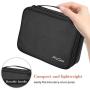 Procase Travel Jewelry Case Organizer Bag, Soft Padded Double Layer Jewelry Carrying Pouch Portable Jewelry Storage Boxes Holder for Earrings, Rings, Necklaces, Bracelets, and Chains ?Black