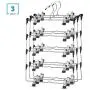 Space Saving 5 Tier Metal Skirt Hanger with Clips (3 Pack) Hang 5-on-1, Gain 70% More Space, Rubber Coated Hanger Clips, 360 Swivel Hook, Adjustable Clips Pants Hanger, Hang Slack,Trouser,Jeans,Towels Space Saving 5 Tier Metal Skirt Hanger with Clips (3 Pack) Hang 5-on-1, Gain 70% More Space, Rubber Coated Hanger Clips, 360 Swivel Hook, Adjustable Clips Pants Hanger, Hang Slack,Trouser,Jeans,Towels