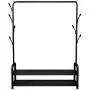 BAIYEA Durable Coat Rack Shoe Storage Bench, Bedroom Hall Tree Entryway Storage Shelf, Clothes Garment Rack on Wheels with 2 Metal Frame, Jacket Rack Hanger Stand 3 in 1 Design, Easy Assembly (Black) BAIYEA Durable Coat Rack Shoe Storage Bench, Bedroom Hall Tree Entryway Storage Shelf, Clothes Garment Rack on Wheels with 2 Metal Frame, Jacket Rack Hanger Stand 3 in 1 Design, Easy Assembly (Black)