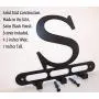 Capital Letter S Monogram Wall Hook Hanger. Satin Black. Solid Steel. Screws Included. Capital Letter S Monogram Wall Hook Hanger. Satin Black. Solid Steel. Screws Included.