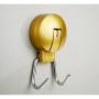 Vacuum Suction Cup Hook, Heavy Duty Utility Hanger, General Purpose Suction Cup Holder or Organizer for Razor, Towel, Bathrobe, for Bathroom Kitchen Car, Stainless Steel Hook for Shower, Gold Chrome Vacuum Suction Cup Hook, Heavy Duty Utility Hanger, General Purpose Suction Cup Holder or Organizer for Razor, Towel, Bathrobe, for Bathroom Kitchen Car, Stainless Steel Hook for Shower, Gold Chrome