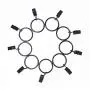 Heyuni.1PC Window Curtain Clips Hanger with Ring Strong Metal Drapery Decorative Hanging Curtain Hook Black 4.0mmX38mm Heyuni.1PC Window Curtain Clips Hanger with Ring Strong Metal Drapery Decorative Hanging Curtain Hook Black 4.0mmX38mm