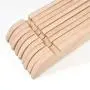Cocomaya 17.5 Inch Unfinished Natural Wooden Eco Hanger Coats Clothes Dress Shirts Hanger with 360 Swivel Hook, Pack of 10