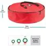 ZOBER Premium Christmas Wreath Storage Bag 36” - Dual Zippered Storage Container & Durable Handles, Protect Artificial Wreaths - Holiday Xmas Bag Made of Tear Proof 600D Oxford - 5 Year Warranty ZOBER Premium Christmas Wreath Storage Bag 36” - Dual Zippered Storage Container & Durable Handles, Protect Artificial Wreaths - Holiday Xmas Bag Made of Tear Proof 600D Oxford - 5 Year Warranty