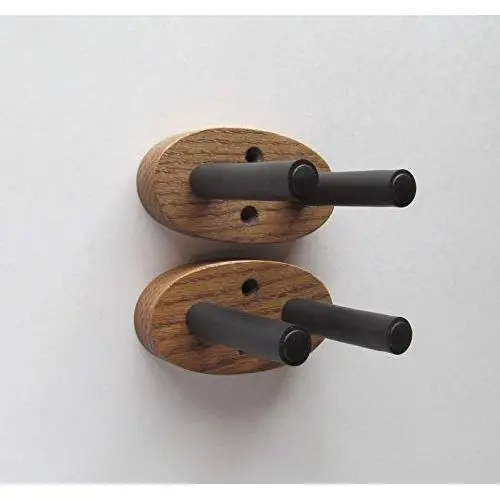 Oak Ukulele Wall Mount Hanger, Hook, holder, 2 Pack