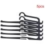 Yuanzhou 5PCS Clothes Hangers Hurdle Portable Closet Organizer Hanger Rack Room Space Saving Magic Rack for Pants Coat, Black