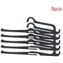 ZHONGLI 5PCS Hurdle Clothes Hangers Portable Closet Organizer Coat Hanger Rack Room Space Saving Magic Curve Rack for Pants Ties Clothes
