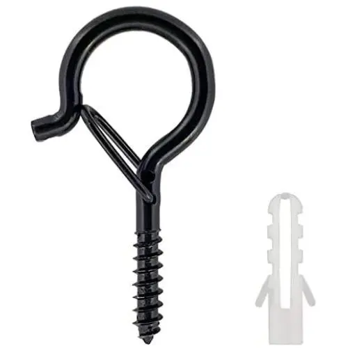 TERMATH 25 Pack Q Hangers, Safety Buckle Design, Windproof Screw in C Hooks for Outdoor Light String, Plant Baskets, Wind Chimes, Bird Feeder, Christmas Party Lights TERMATH 25 Pack Q Hangers, Safety Buckle Design, Windproof Screw in C Hooks for Outdoor Light String, Plant Baskets, Wind Chimes, Bird Feeder, Christmas Party Lights