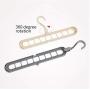 10pcs Random Color Clothes Hangers Multi-Port Support Circle Hook Rack, Space Saver Hangers Magic Clothes Hangers Closet Organizer Hook Rack