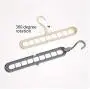 10pcs Random Color Clothes Hangers Multi-Port Support Circle Hook Rack, Space Saver Hangers Magic Clothes Hangers Closet Organizer Hook Rack