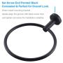 Hand Towel Ring, APLusee Stainless Steel Swivel Kitchen Towel Hanger, Modern Round Bathroom Hardware Space Saver, Matte Black