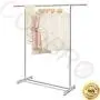 COLIBROX-TM Heavy Duty Stainless Steel Garment Rack Clothes Hanging Drying Display Rail New Bedroom Cloakroom Checkroom Clothes Shoes Organizer Indoor Outdoor Use Hanger
