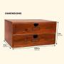 Juvale Small Wood Desktop Organizer Storage Boxes with Drawers, French Design