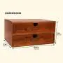 Juvale Small Wood Desktop Organizer Storage Boxes with Drawers, French Design Juvale Small Wood Desktop Organizer Storage Boxes with Drawers, French Design