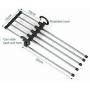 5PC Random Color 5 in 1 Pant Rack Shelves Stainless Steel Clothes Hangers Multi-Functional Wardrobe Magic Hanger Decoration