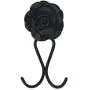 Indianshelf Handmade 1 Artistic Vintage Black Ceramic Rose Clothes Hooks Hangers/Coat Hooks Wall Mounted Indianshelf Handmade 1 Artistic Vintage Black Ceramic Rose Clothes Hooks Hangers/Coat Hooks Wall Mounted