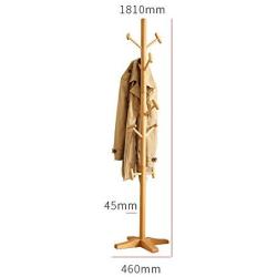 HTDZDX 10 Hooks Coat Rack Clothes Stand Hat Handbag Hanger Hall Tree Solid Wood 181 cm(71.3 in) (Color : B)