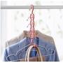 10PC Random Color Creative Anti-Slip Clothes Hanger Decoration Multilayer Windproof Plastic Hanger Fixed Holder Buckle Household Hanger