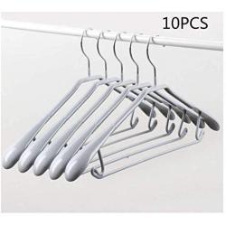 HGMMY Clothes Hanger,Coat Hangers Space-Saving Non-Slip Coating with Tie Rack for Shirts Scarves Shorts Pants,Grey