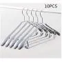 HGMMY Clothes Hanger,Coat Hangers Space-Saving Non-Slip Coating with Tie Rack for Shirts Scarves Shorts Pants,Grey