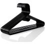 TINEFF Heavy Duty Plastic Hangers. Black Color, 24 Pack. Made in USA
