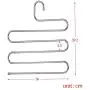 CloversStar 1 Pack Stainless Hanger S Type for Pants Trousers Clothes Towel Scarf Space Saving Closet Organizer 5 Layers CloversStar 1 Pack Stainless Hanger S Type for Pants Trousers Clothes Towel Scarf Space Saving Closet Organizer 5 Layers