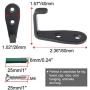 uxcell Wall Hooks Metal Wall Mounted L Type Scarf Coat Prong Robe Hooks Clothes Hanger Holder Storage w Screws