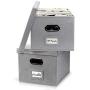 Beautiful File Boxes Organizer - Set of 2 Collapsible Linen File Organizers for Easy File Folder Storage - Store All Your Documents and File Folders in Style Beautiful File Boxes Organizer - Set of 2 Collapsible Linen File Organizers for Easy File Folder Storage - Store All Your Documents and File Folders in Style