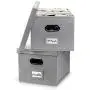 Beautiful File Boxes Organizer - Set of 2 Collapsible Linen File Organizers for Easy File Folder Storage - Store All Your Documents and File Folders in Style