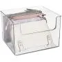 mDesign Plastic Open Front Closet Home Storage Organizer Bin Boxes Container - for Bedroom, Cube Furniture Shelving Units - Holds Mens, Womens, Kids Clothing, Accessories - 12&quot Wide - 4 Pack - Clear