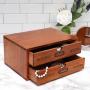 Juvale Small Wood Desktop Organizer Storage Boxes with Drawers, French Design