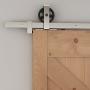 6.6ft 1 Rail Satin Nickel Sliding Barn Door Hardware Track Kit,Spoke Wheel Hanger Roller 6.6ft 1 Rail Satin Nickel Sliding Barn Door Hardware Track Kit,Spoke Wheel Hanger Roller