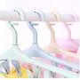 10pcs Random Color Plastic Portable Bathrooms Cloth Hanger Rack with Detachable Clips Clothespin Clothes Hangers Socks Underwear Drying Clips