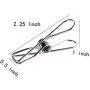 Swity Home Clothes pins Stainless Steel Clothespin 2.2inch Clothesline Utility Clips Hooks 40pack Clothes Drying Hanger Wire Laundry Clip Multi-Purpose Hooks for Home/Office