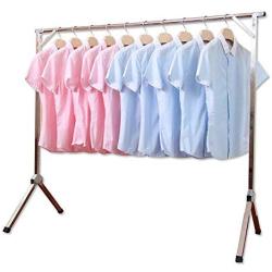 PLLP Drying Rack Hangers Airer Drying Rack Floorstanding Singlerod Stainless Steel Indoor Hangers Bedroom Fold Balcony Hanger Clothes Rack