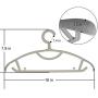 Plastic Clothes Hanger, Extra Thick Plastic Wide Shoulder Adult 360 Degrees Rotate Slip Resistant Standard Clothing Hanger Ideal for Everyday Use White 20 Pack