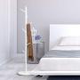 Coat Rack Simple Clothes Rack Vertical Hanger, Red Color,Wood Color, White, Black,39cm39cm163cm Haiming (Color : White)