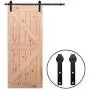 CCJH 6.6FT New Shape Hanger Heavy Duty Sturdy Sliding Barn Door Hardware Kit for Single Wood Door (Pre-drilled Hole‘s Spacer is 16 inch) CCJH 6.6FT New Shape Hanger Heavy Duty Sturdy Sliding Barn Door Hardware Kit for Single Wood Door (Pre-drilled Hole‘s Spacer is 16 inch)