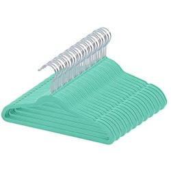 TQVAI 50 Pack Kid Velvet Clothes Hangers Non Slip Space Saver, Mint Green